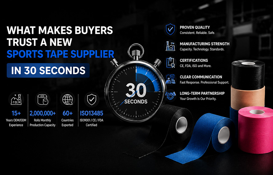 What Makes Buyers Trust a New Sports Tape Supplier in 30 Seconds