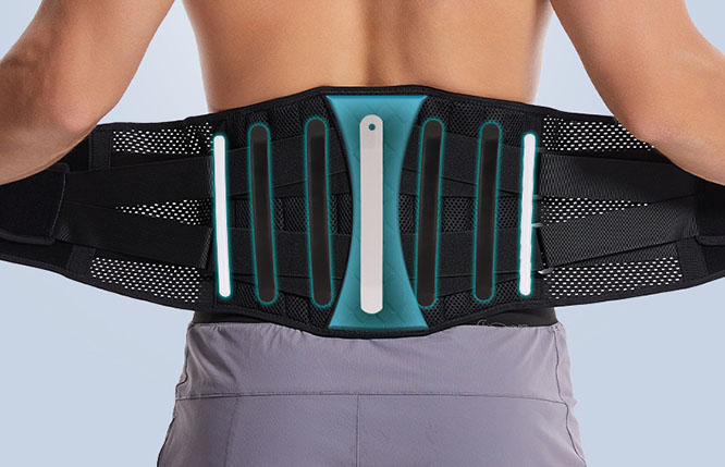 Lumbar support back brace belt for posture correction and lower back pain relief