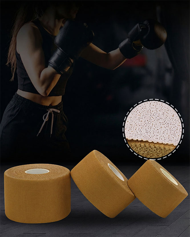 Zinc oxide adhesive tape rolls used for sports strapping and injury support