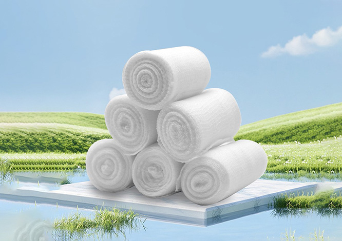 PBT elastic bandage breathable medical compression wrap for wound dressing and joint support.